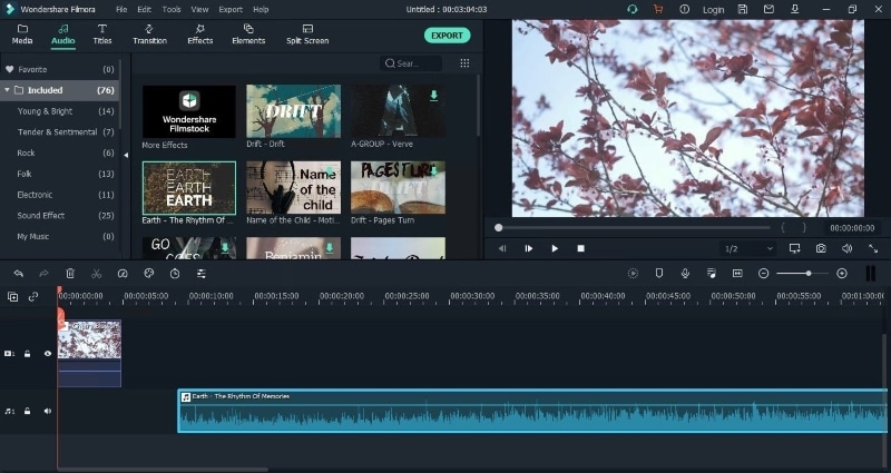 video editing in filmora