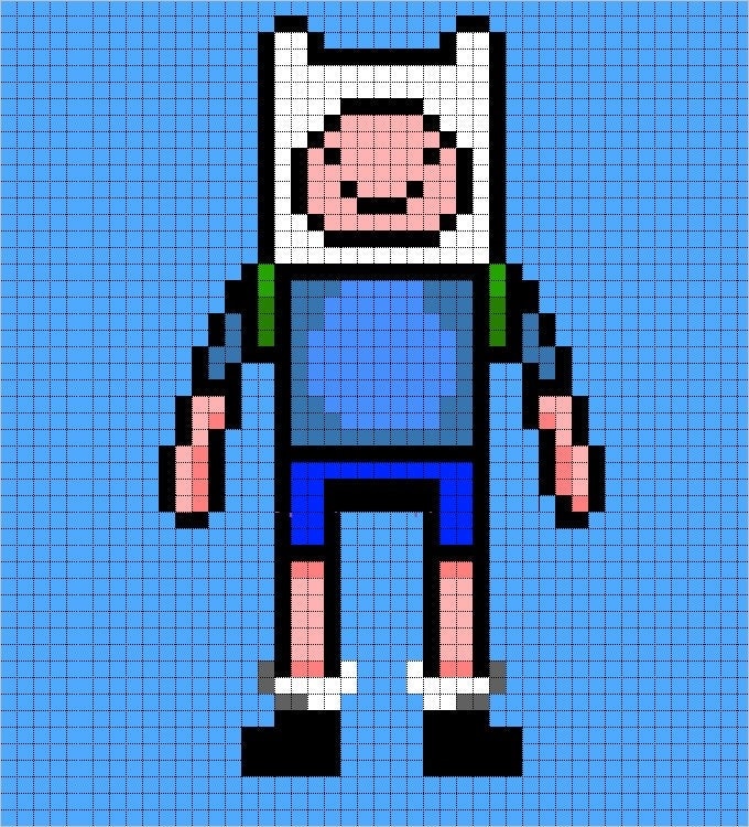 pixel art template fin