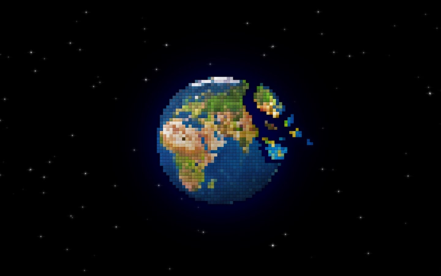 pixel art wallpaper earth