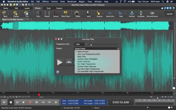 برنامج تسجيل الصوت WavePad