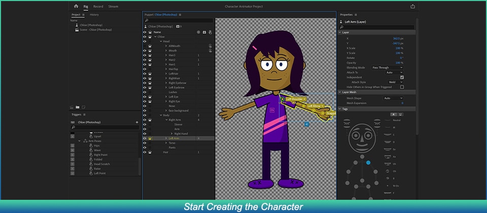 character development in animator