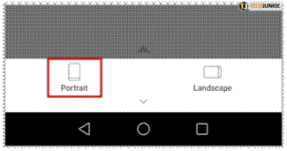 Einstellung der Aufnahme im Hochformat