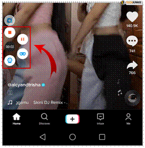 Tap on the overlay button