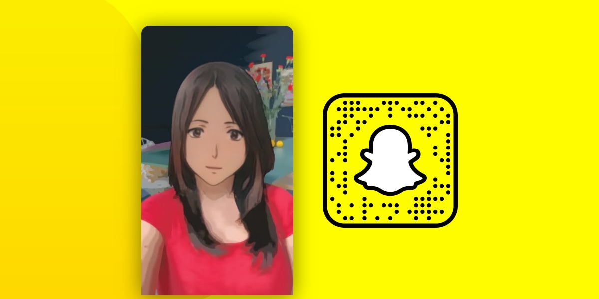 Snapchat 動畫風格臉部