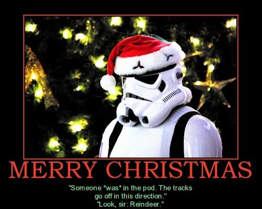 Meme engraçado de Star Wars sobre o Natal