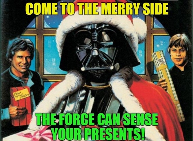 Meme de Star Wars com presentes de Natal