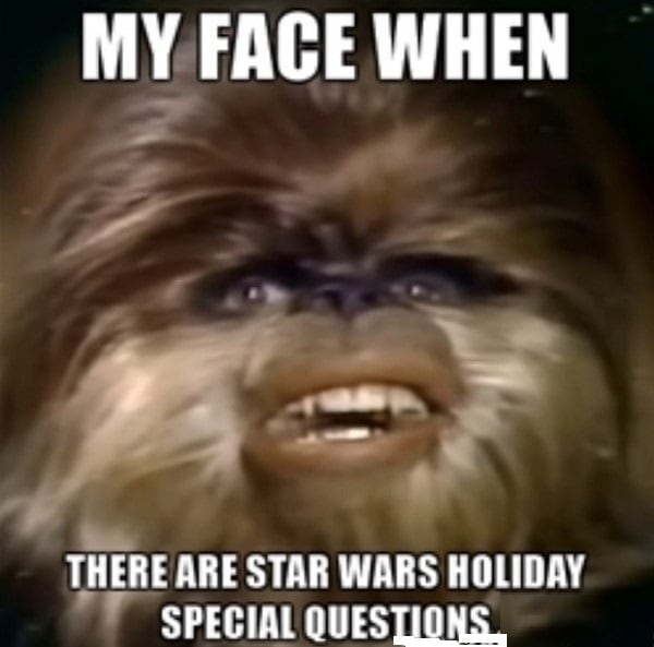 Satirical Star Wars Christmas meme