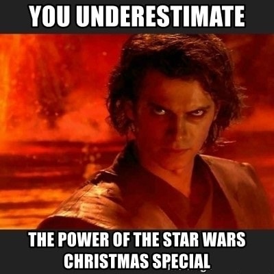 Meme de Star Wars sobre o poder do Natal