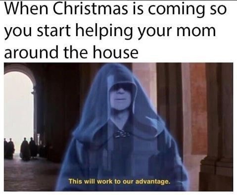 Meme de Natal de comportamento engraçado do Star Wars