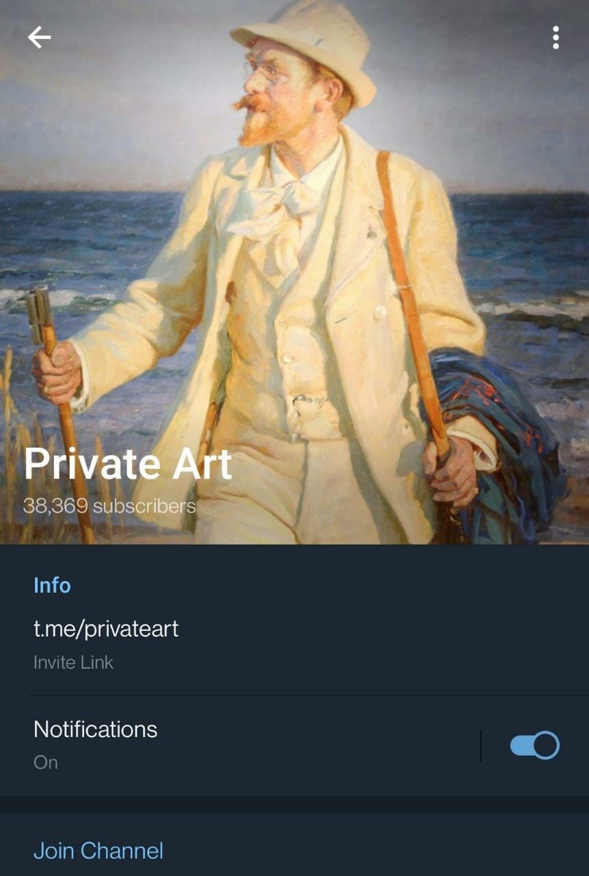 telegram channel private art