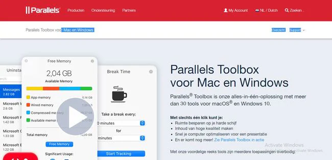 parallels toolbox