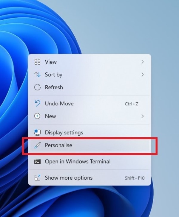access personalize settings