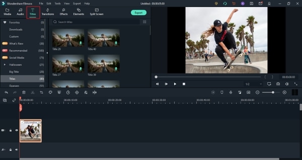 add title to your skateboarding video