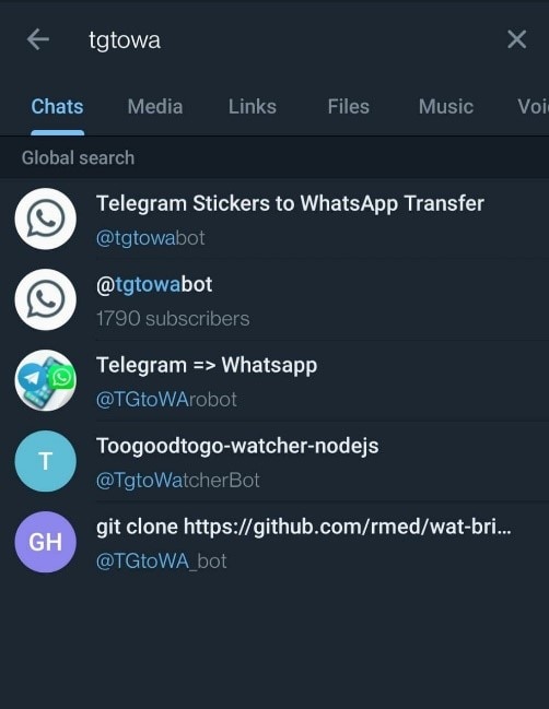 Transfer Telegram-Sticker auf Whatsapp mit Tgtowa