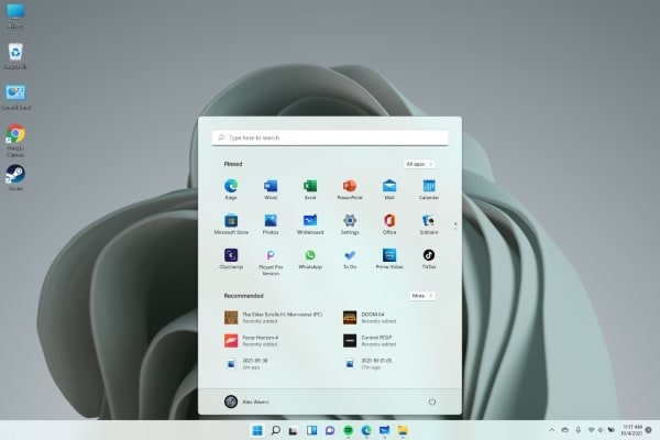 start menu and taskbar windows 11 features