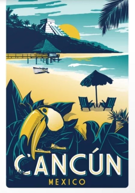 vintage travel poster mexico