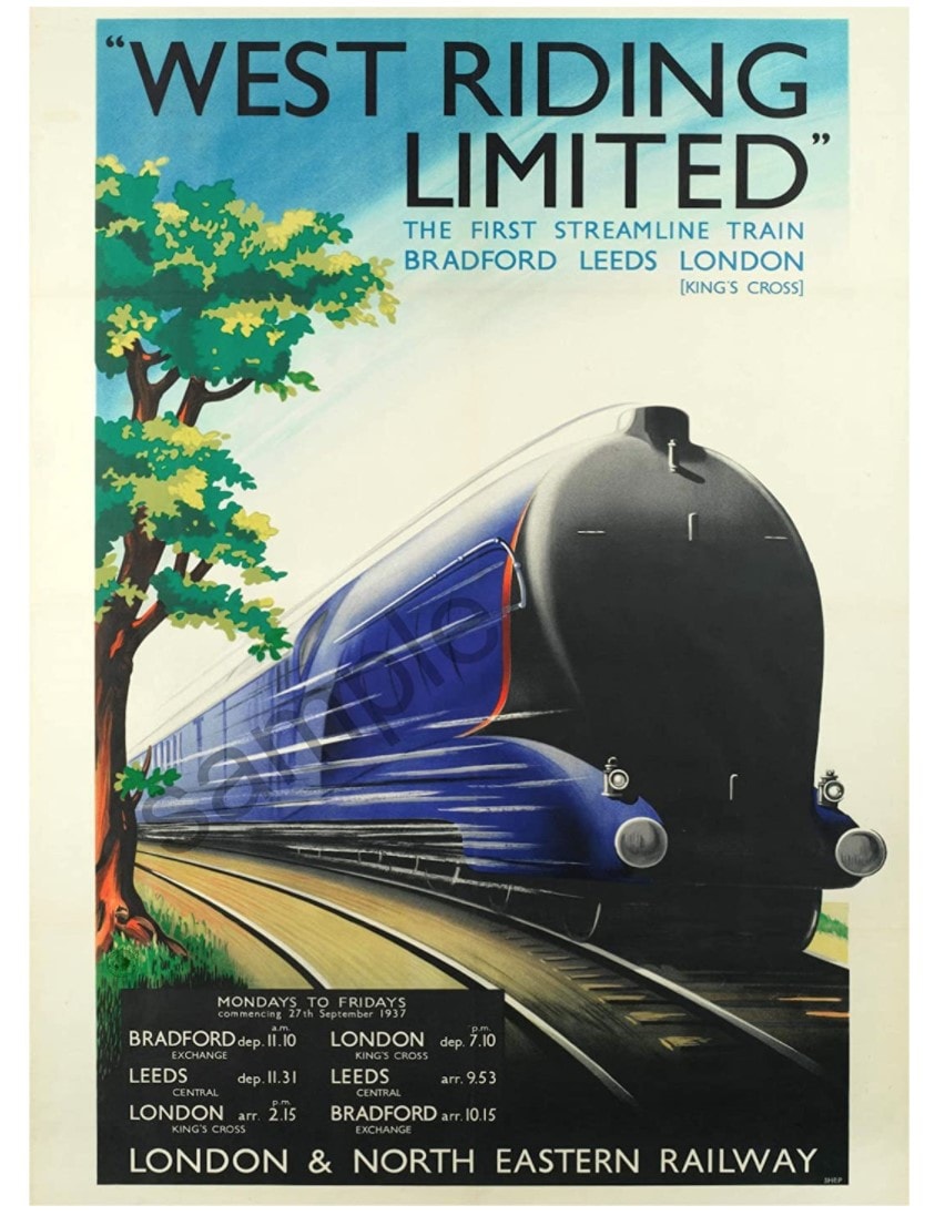 vintage travel poster railway