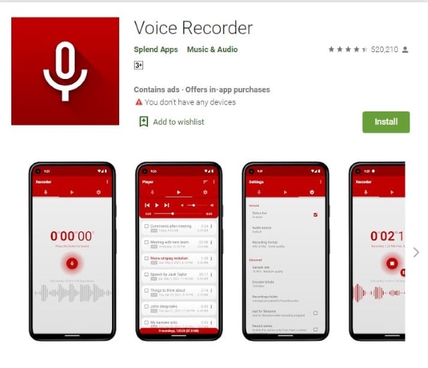 voice recorder per cellulare android