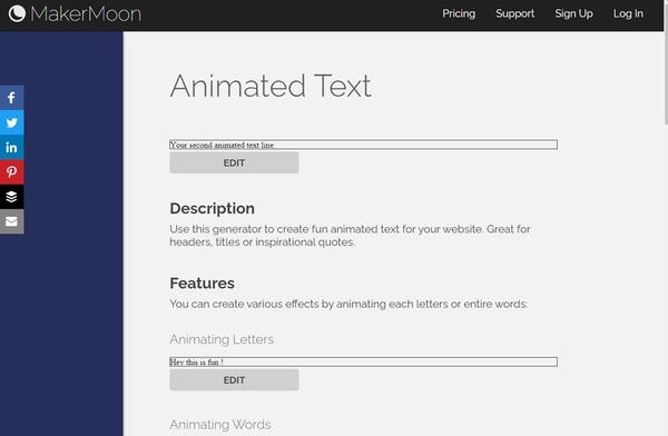 Online Animated Text Maker  Generate Cool Text Animations