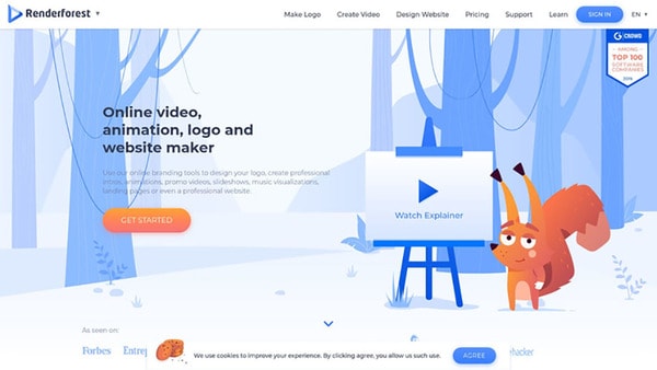home page di renderforest
