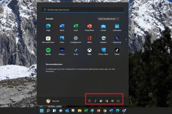 portare cartelle su start windows 11