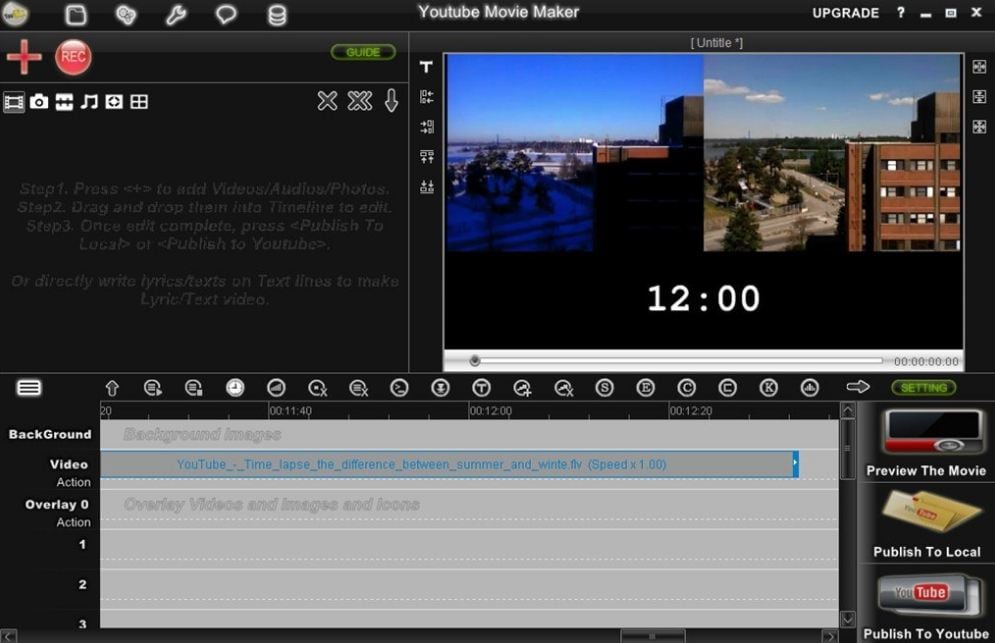 Outil YouTube MovieMaker