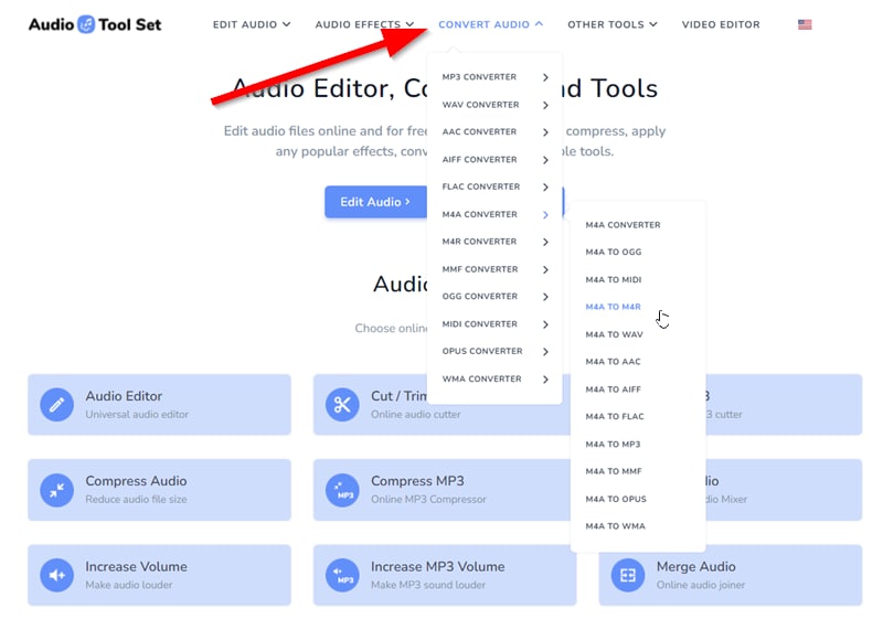 Audio Tool Set - Convertidor de M4A a M4R