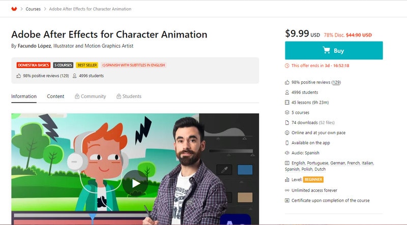  cours en ligne pour apprendre l'animation 3d pour les débutants 7