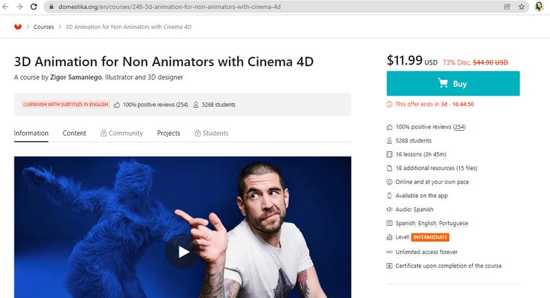 Online-Kurse zum Erlernen von 3D-Animation für Anfänger 10
