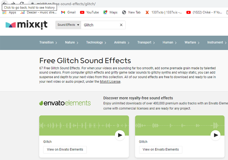 Glitch-Soundeffekte