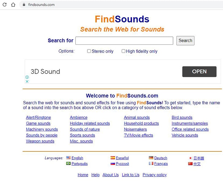 find sounds