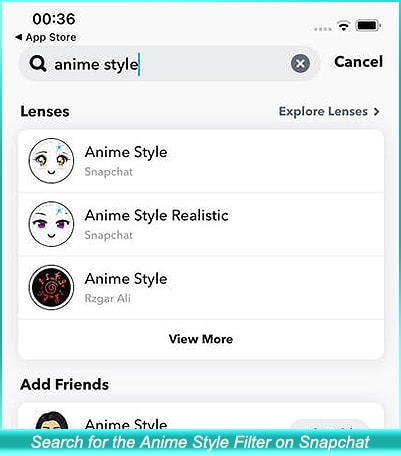 Look for the Anime Style filter on Snapchat