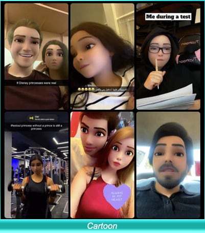 Cartoon Lens on Snapchat