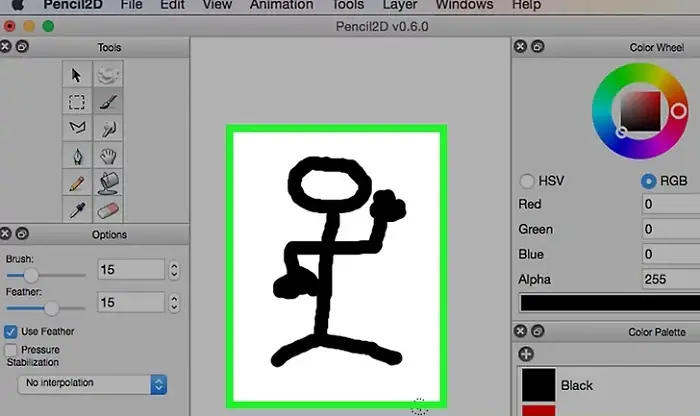 create animation pencil2d 2