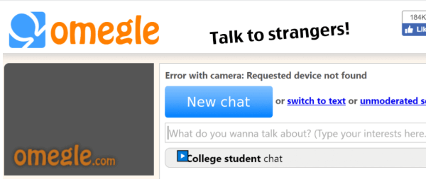 omegle not working