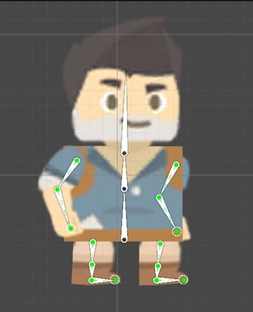 pose de personaje de juego 2d