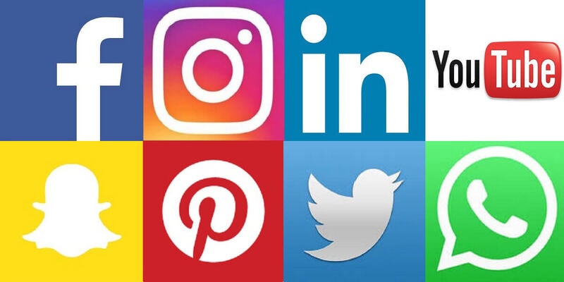 different social media platforms