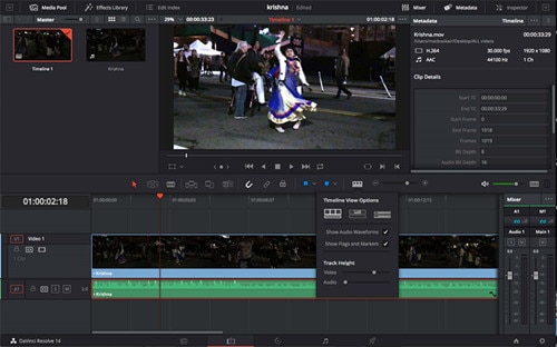 fractionner un clip dans davinci resolve