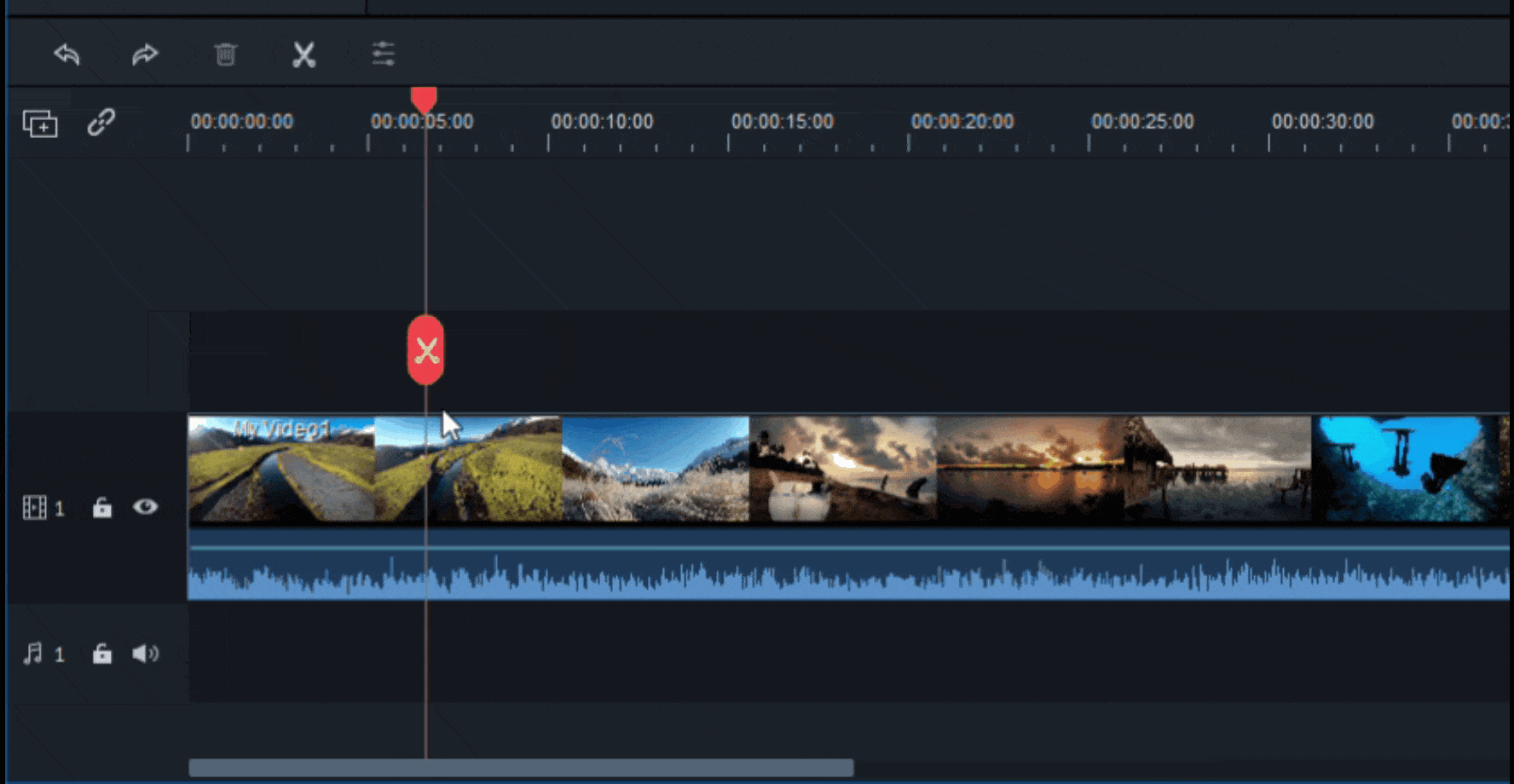 fractionner un clip dans davinci resolve