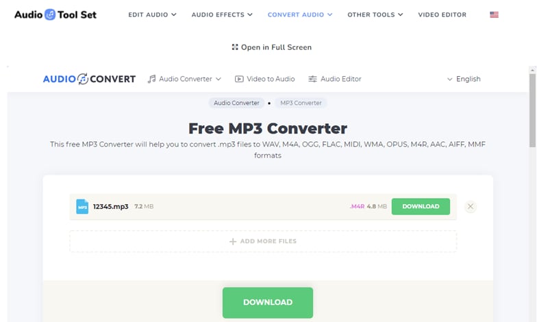Download or Save Converted Audio