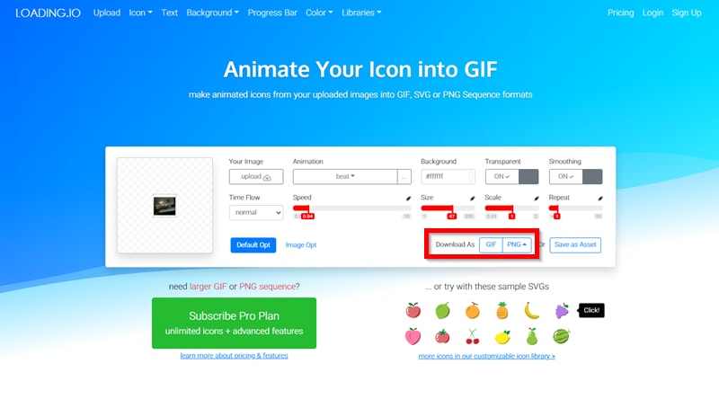 Download Animated Icon as GIF