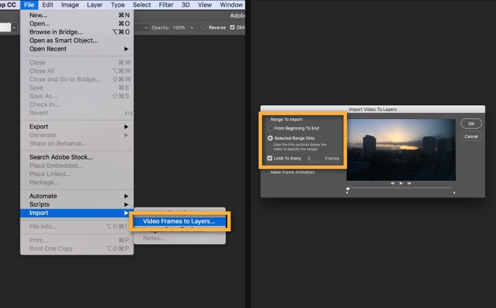 Import Video Frames to Layers