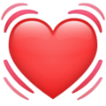 beating heart emoji for valentine day