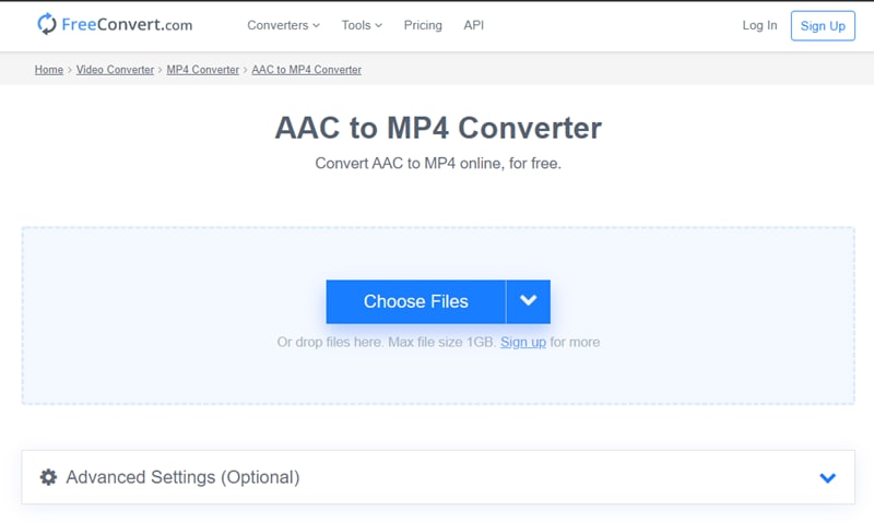 Start AAC to MP4 Conversion