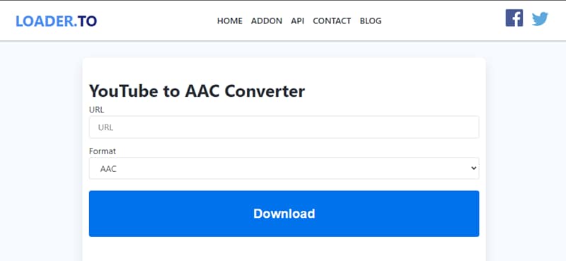 Visit the Loader.To YouTube to AAC Converter