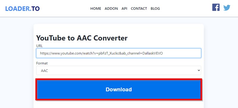 Convert YouTube to AAC