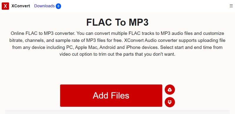 XConvert FLAC para MP3