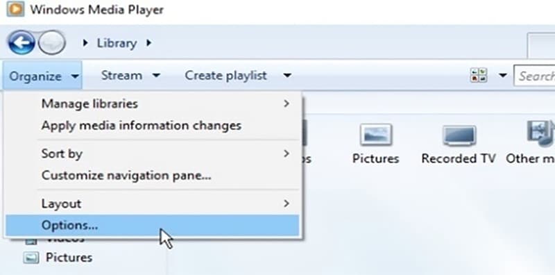 conversione con media player