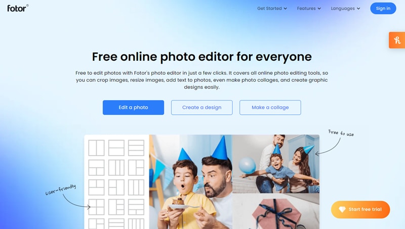 Fotor - Kostenloser Photo Collage Maker für PC