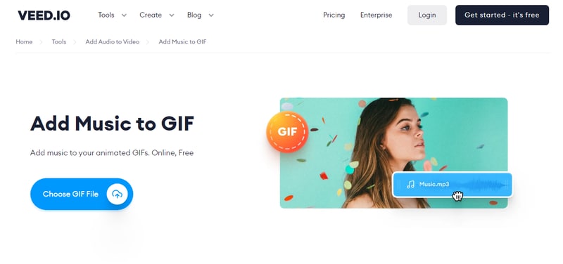 Add gif to video: add music and put gif in mp4 video with online video  maker and converter